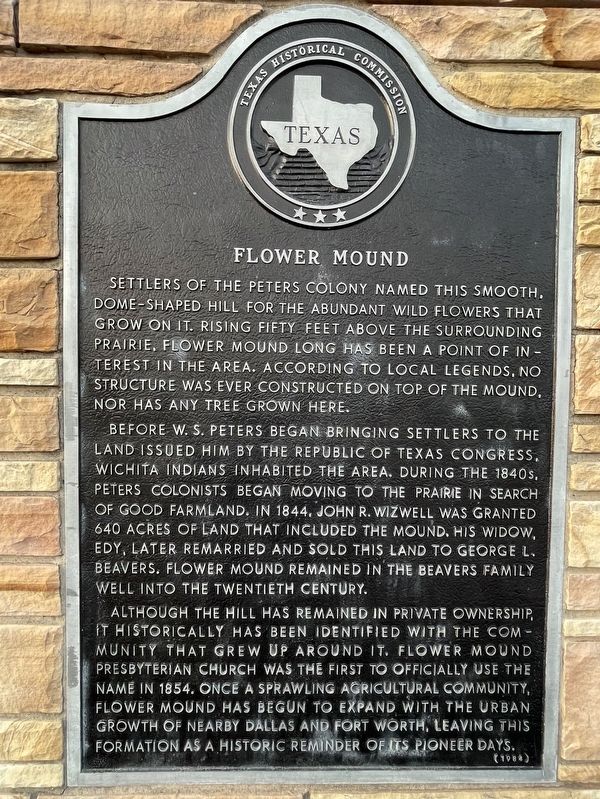 Flower Mound Marker. Click for full size. Flower Mound Marker image. Click for full size.