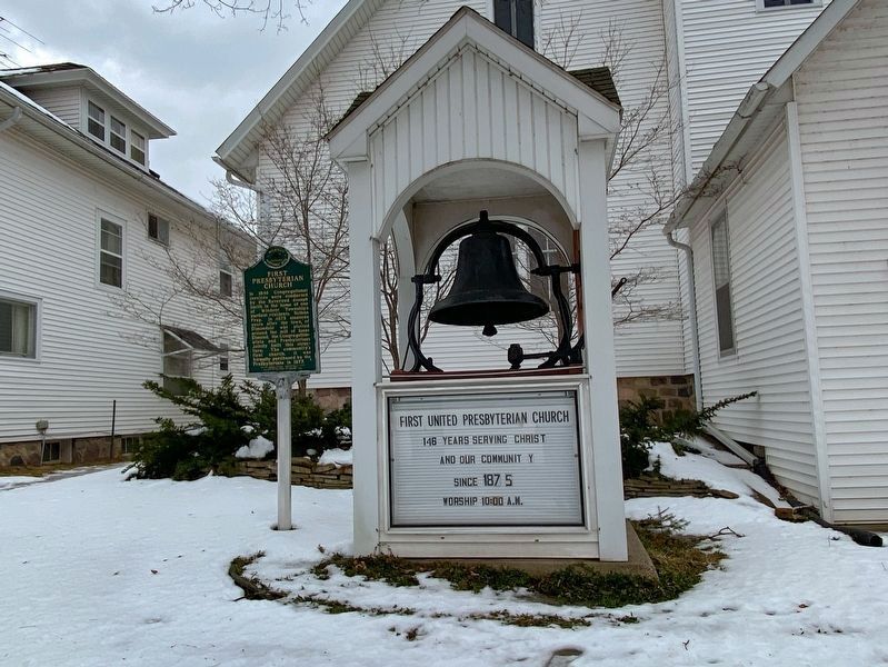 First Presbyterian Church Bell. Click for full size. First Presbyterian Church Bell image. Click for full size.