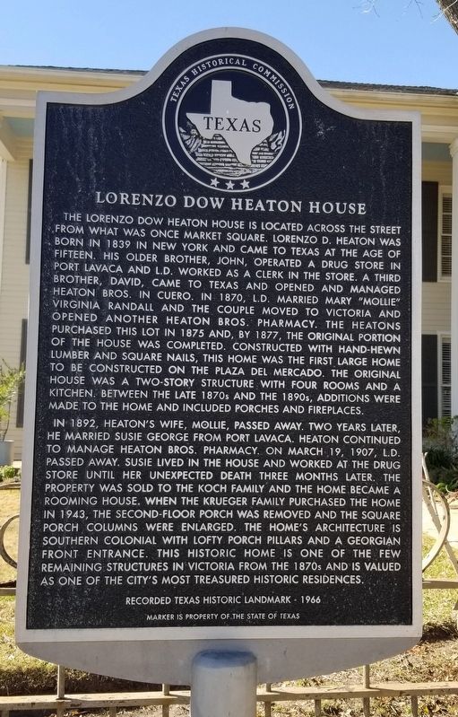 Lorenzo Dow Heaton House Marker image. Click for full size.