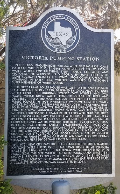 Victoria Pumping Station Marker image. Click for full size.