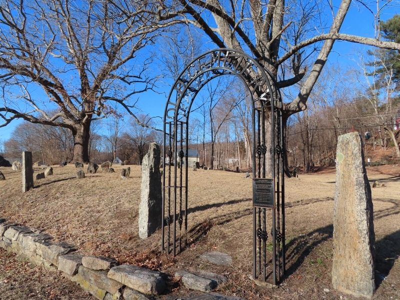 The Old Cemetery Gate and Marker image. Click for full size.