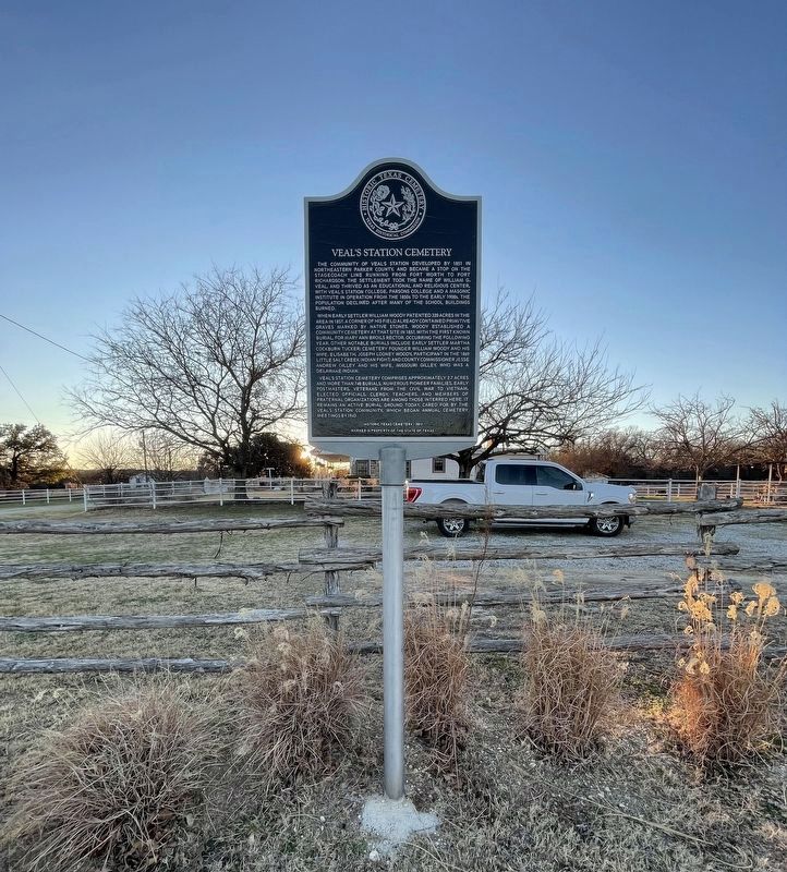 Veal's Station Cemetery Marker image. Click for full size.