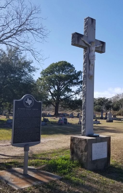 The St. Joseph Catholic Cemetery and Marker image. Click for full size.