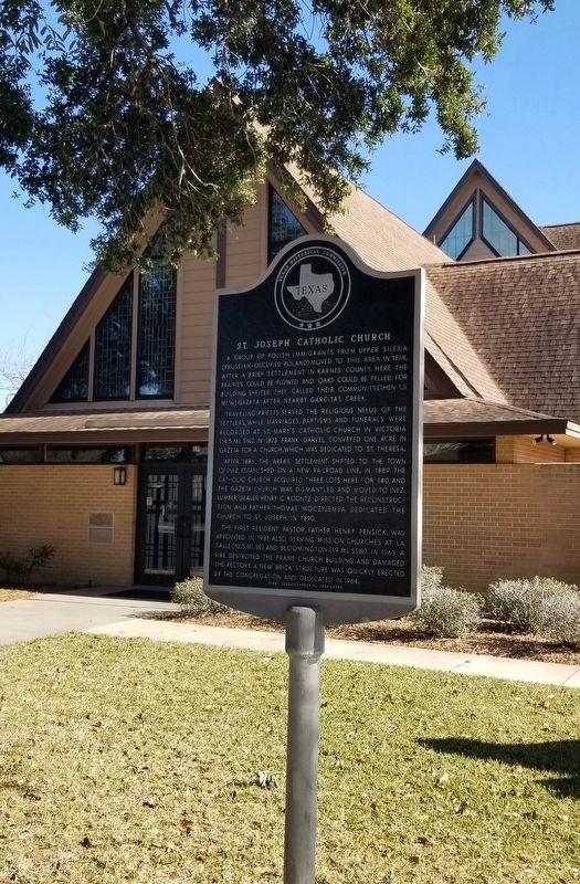 The St. Joseph Catholic Church and Marker image. Click for full size.
