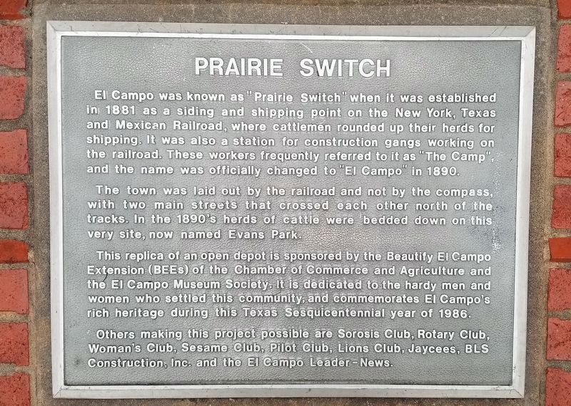 Prairie Switch Marker image. Click for full size.