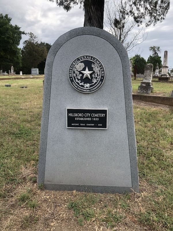 Hillsboro City Cemetery Marker image. Click for full size.