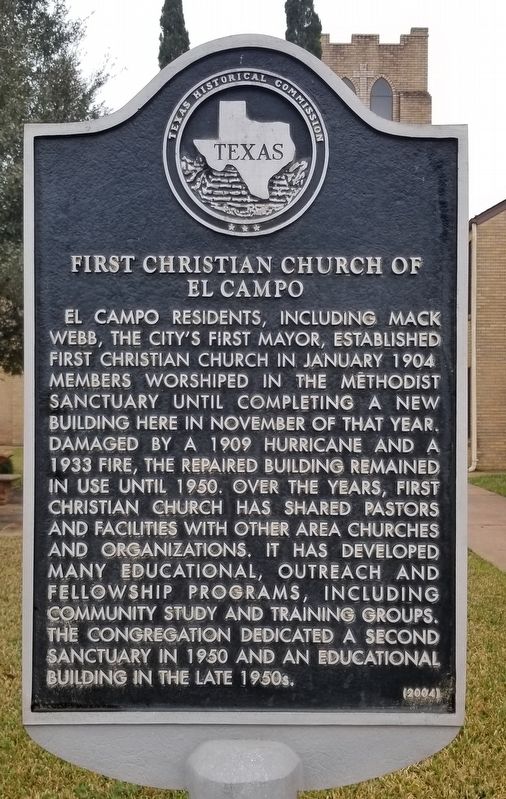First Christian Church of El Campo Marker image. Click for full size.