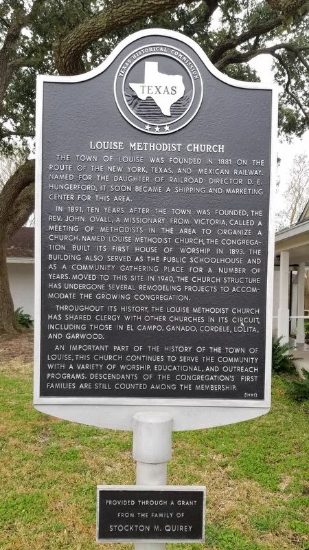 Louise Methodist Church Marker image. Click for full size.