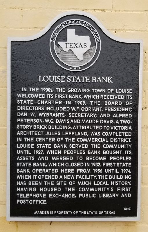 Louise State Bank Marker image. Click for full size.