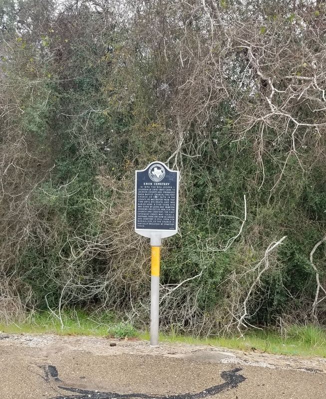 The Enon Cemetery Marker along the road image. Click for full size.