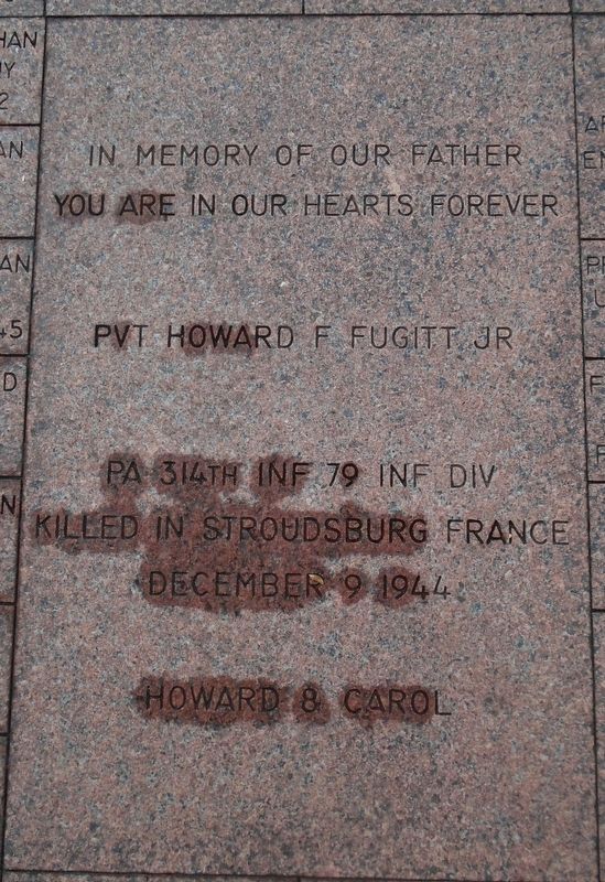 Veterans' Walkway Representative Memorial Paver. Click for full size. Veterans' Walkway Representative Memorial Paver image. Click for full size.