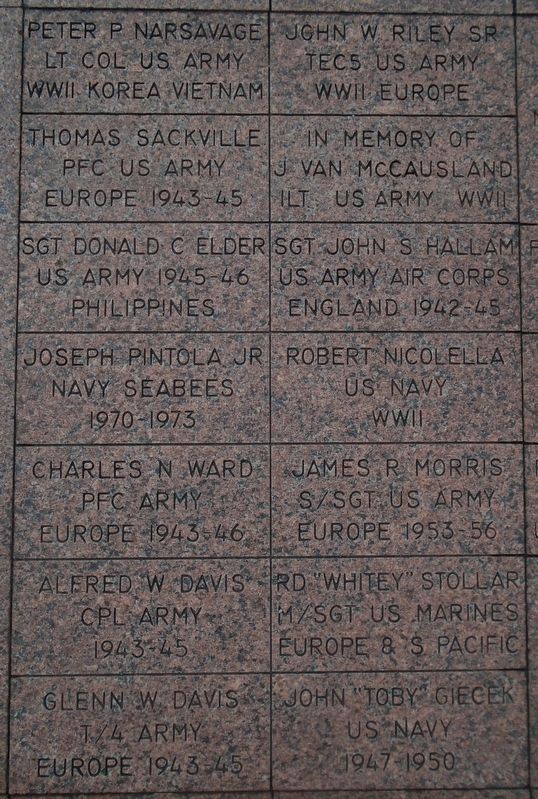 Veterans' Walkway Representative Memorial Pavers image. Click for full size.