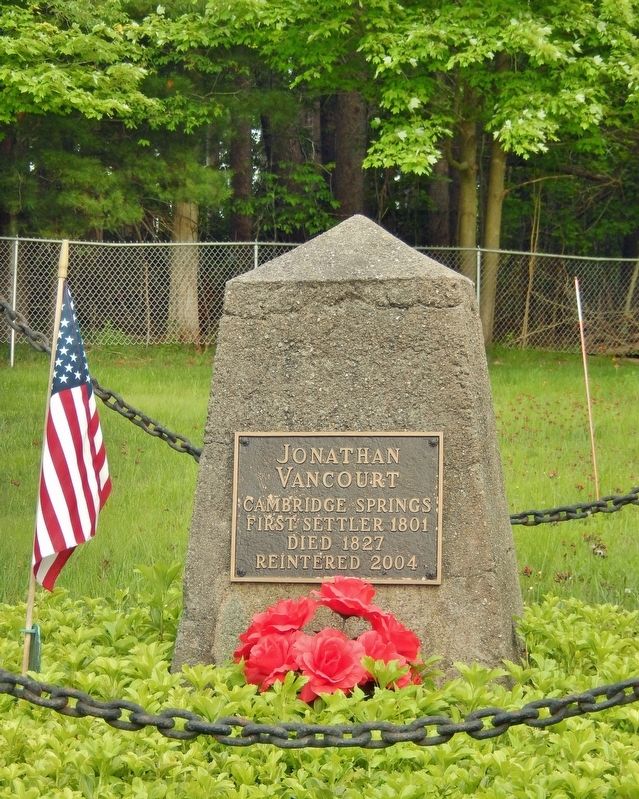 Jonathan Vancourt Monument. Click for full size. Jonathan Vancourt Monument image. Click for full size.