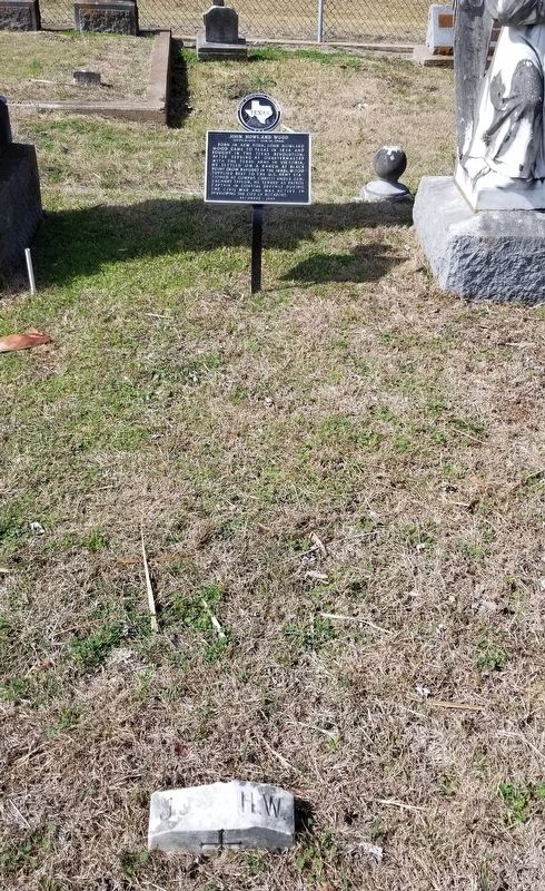 The John Howland Wood Gravestone and Marker. Click for full size. The John Howland Wood Gravestone and Marker image. Click for full size.