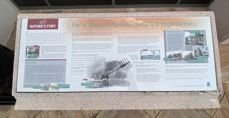Nature's Fury / Fire & Wind  A Terrible Threat & a Frightful Force Marker image. Click for full size.
