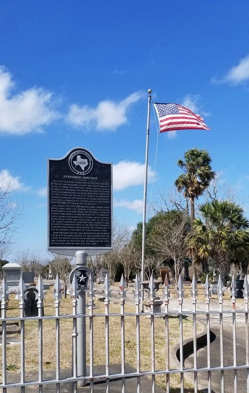 The Evergreen Cemetery and Marker image. Click for full size.