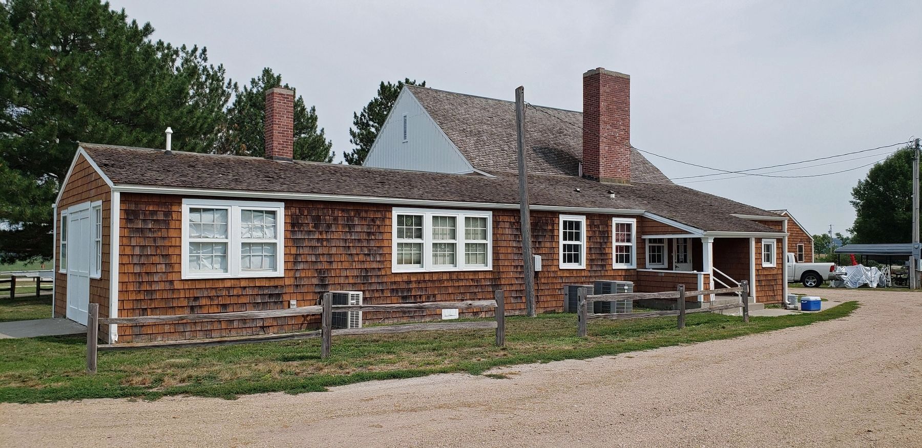 Ponca Tribal Community Building (<i>west elevation</i>) image. Click for full size.