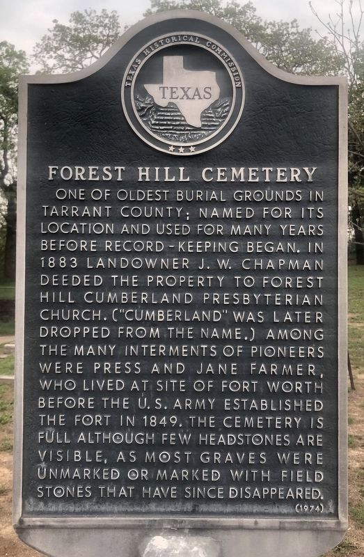 Forest Hill Cemetery Marker image. Click for full size.