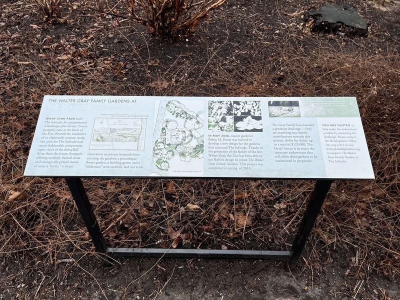 The Walter Gray Family Gardens at The Solitude Marker image. Click for full size.