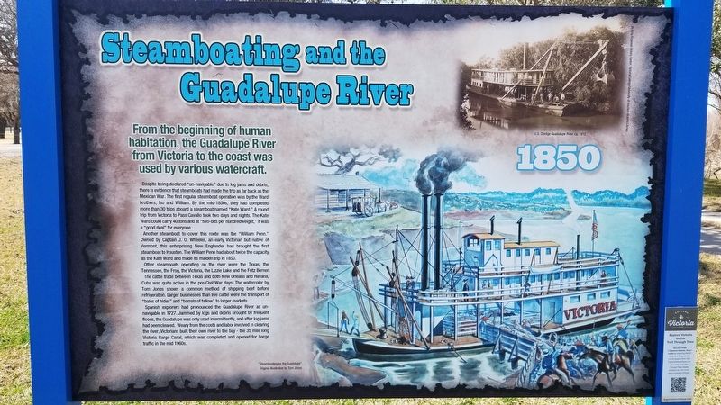 Steamboating and the Guadalupe River Marker image. Click for full size.