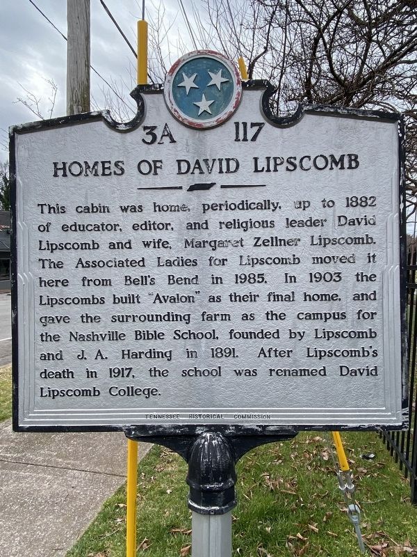 Homes of David Lipscomb Marker image. Click for full size.