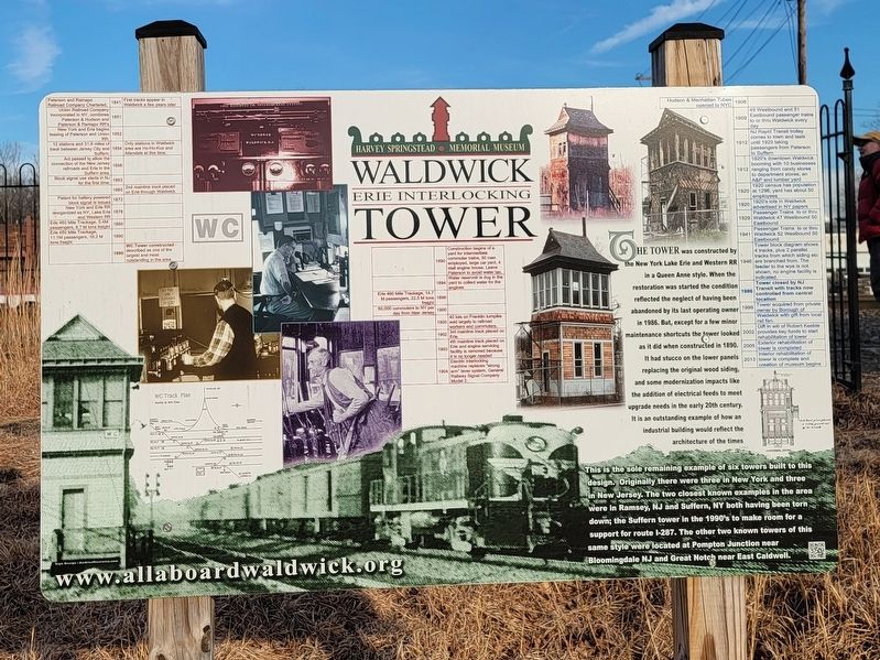 Waldwick Erie Interlocking Tower Marker image. Click for full size.