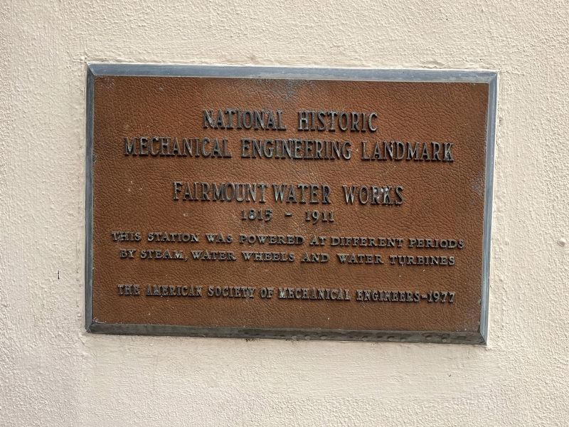 Fairmount Water Works Marker. Click for full size. Fairmount Water Works Marker image. Click for full size.