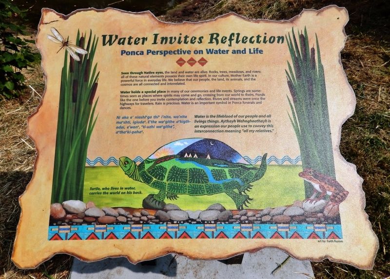 Water Invites Reflection Marker. Click for full size. Water Invites Reflection Marker image. Click for full size.