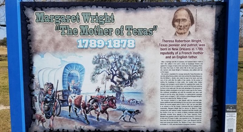 Margaret Wright "The Mother of Texas" Marker image. Click for full size.