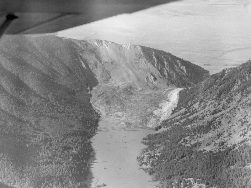 1959 Earthquake Slide. Click for full size. 1959 Earthquake Slide image. Click for full size.