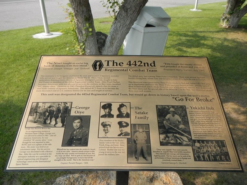 The 442nd Marker image. Click for full size.