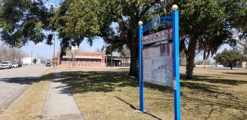 The view of the Mitchell School Marker from the street image. Click for full size.