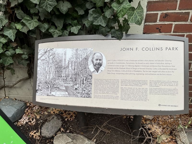 John F. Collins Park Marker image. Click for full size.