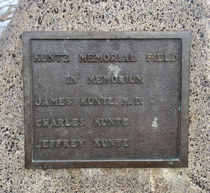 Kuntz Memorial plaque image. Click for full size.