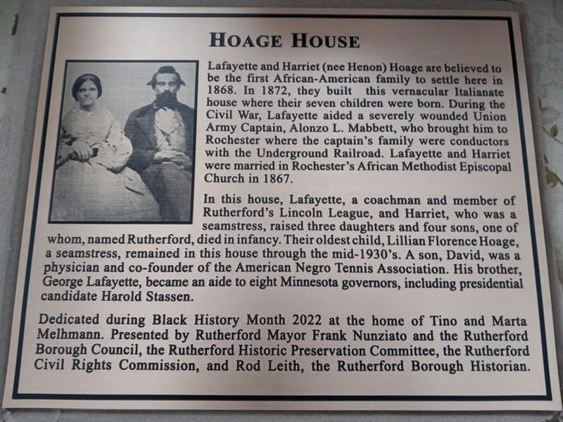 Hoage House Marker image. Click for full size.