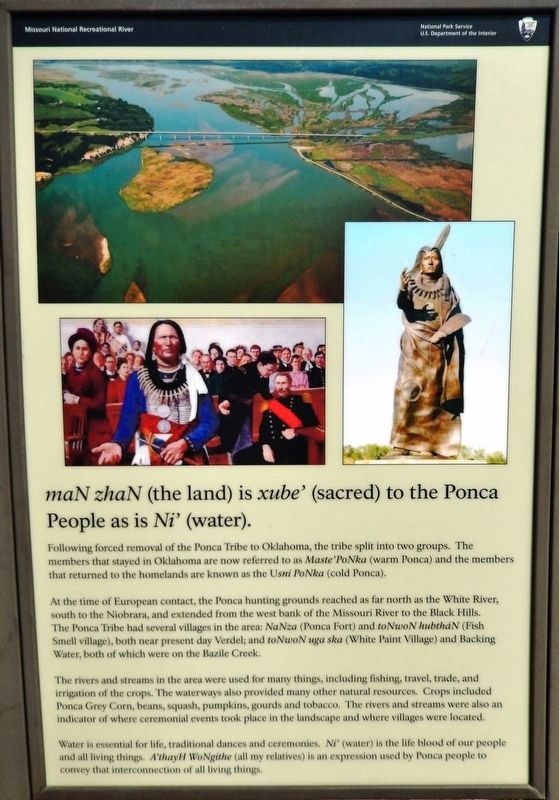 The Land is Sacred to the Ponca People as is Water Marker image. Click for full size.