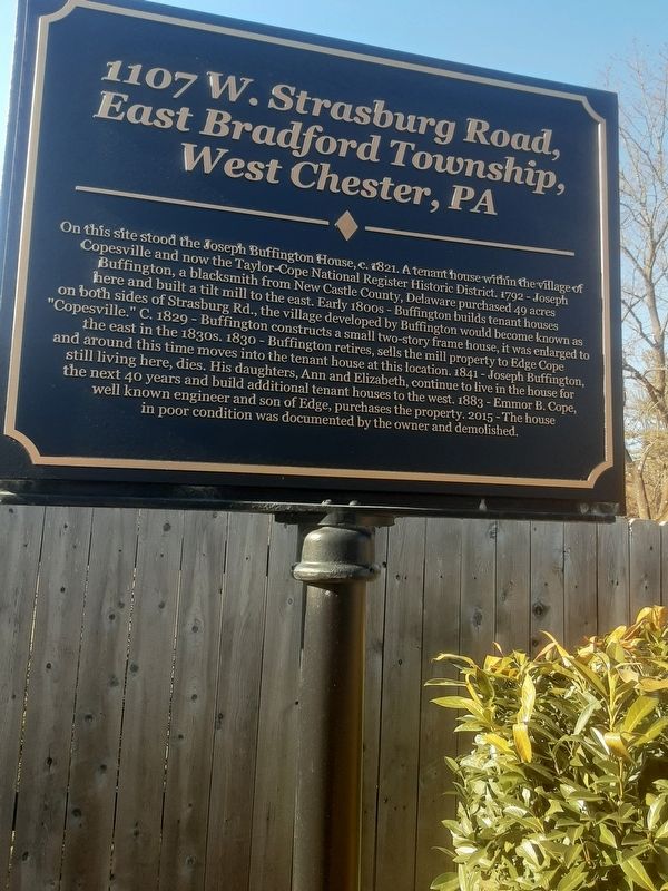 1107 W. Strasburg Road Marker image. Click for full size.