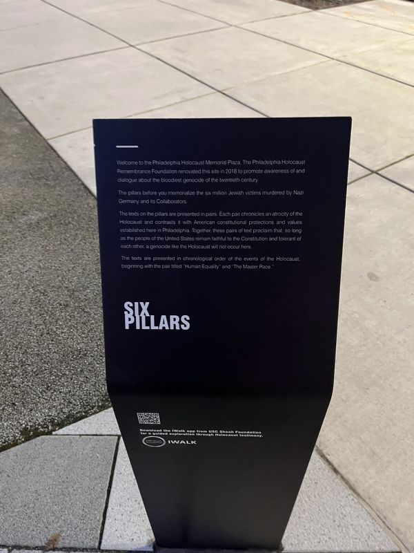 Six Pillars Marker. Click for full size. Six Pillars Marker image. Click for full size.