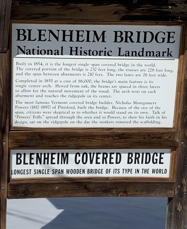 Blenheim Bridge Marker image. Click for full size.