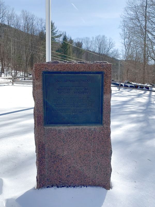 Old Blenheim Bridge Marker. Click for full size. Old Blenheim Bridge Marker image. Click for full size.