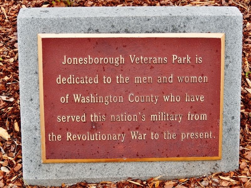 Jonesborough Veterans Park Marker image. Click for full size.
