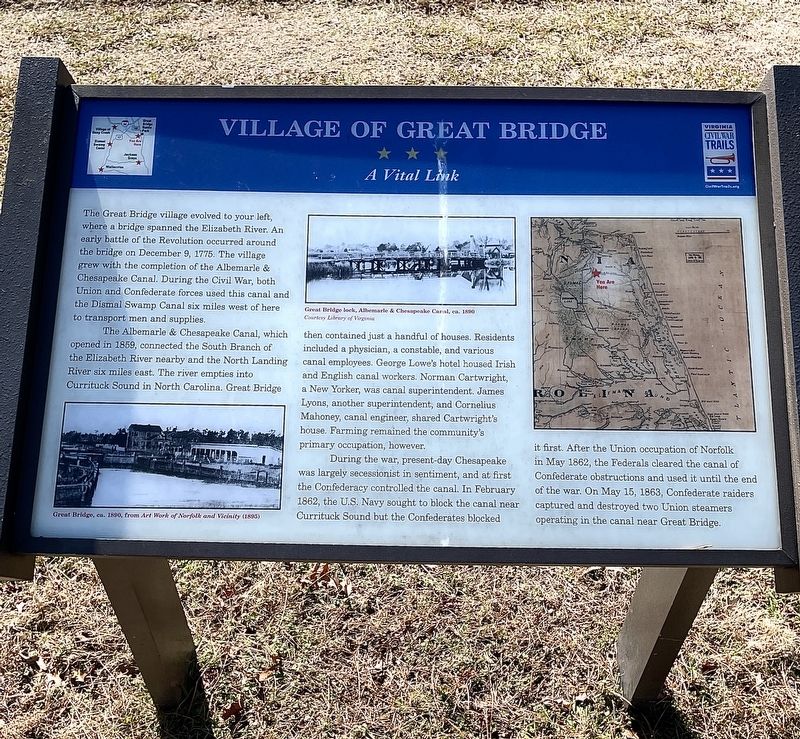 Village of Great Bridge Marker image. Click for full size.