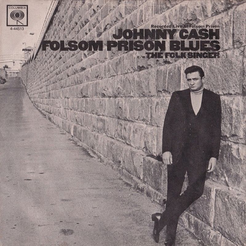 "Folsom Prison Blues" record sleeve image. Click for full size.
