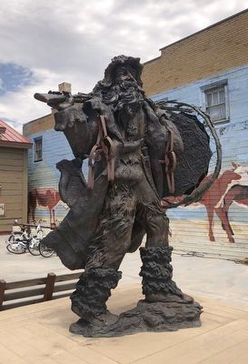 Mountain Man statue at Pinedale, WY image. Click for full size.