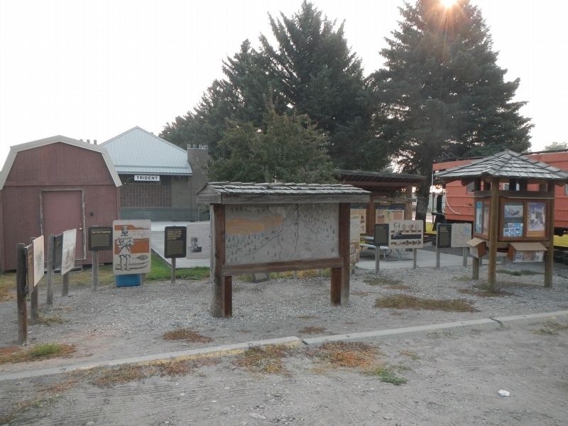 Markers located next to the Three Forks Chamber of Commerce.. Click for full size. Markers located next to the Three Forks Chamber of Commerce. image. Click for full size.