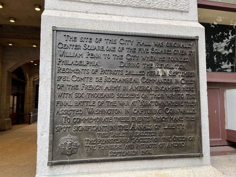 The Site of This City Hall Marker. Click for full size. The Site of This City Hall Marker image. Click for full size.