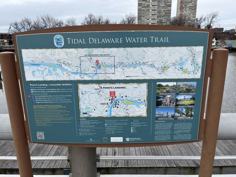 Tidal Delaware Water Trail Marker image. Click for full size.