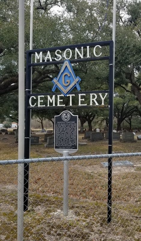 The Masonic Cemetery and Marker image. Click for full size.