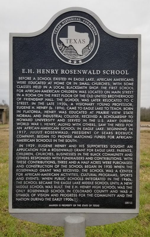 E.H. Henry Rosenwald School Marker image. Click for full size.