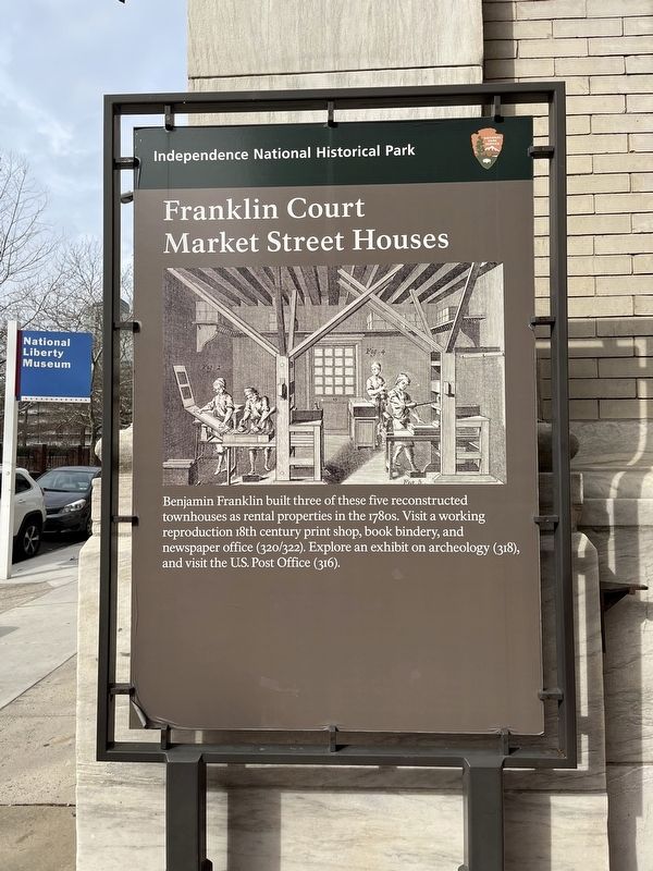 Franklin Court Market Street Houses Marker image. Click for full size.